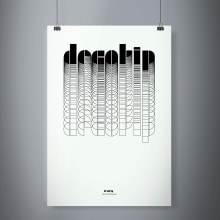 Espécimen tipográfico "decotip". Design gráfico projeto de Laura Rodríguez García - 13.04.2015