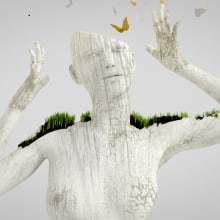 Golden White Nature. Design, Motion Graphics, 3D, Art Direction, and Sculpture project by Melo - 09.21.2015