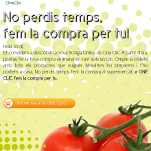 One Clic, tu supermercado online. Design, e Desenvolvimento Web projeto de Joana Millán Marcoval - 09.05.2015
