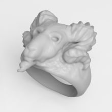 Goat Ring / Anillo. Un proyecto de Diseño, 3D, Artesanía, Diseño de jo, as y Diseño de producto de Diego García Carpintero - 07.06.2015