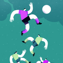 Soccer. Ilustração tradicional projeto de Fran Torres - 27.09.2015