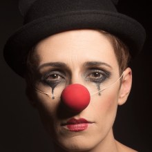 Retrato de una clown. Fotografia projeto de Lucía Rentería Bernard - 28.09.2015