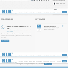 Desarrollo web catálogo online KLK Tools. Web Development project by Alicia Guallar Gimeno - 12.10.2014