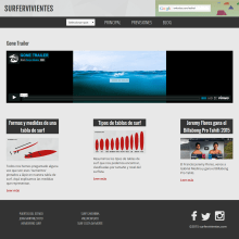 surfervivientes.com. Web Design, e Desenvolvimento Web projeto de Arturo Grau Serrano - 30.09.2013