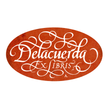 'Ex Libris' para Delacuerda. Graphic Design, and Calligraph project by Alberto Álvarez - 09.30.2015