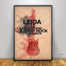 LEIOA POP ROCK 2010. Publicidade, Design gráfico, e Tipografia projeto de Yeray Vega Fernandez de Labastida - 01.10.2012