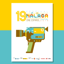 Festival Malaga 2016. Ilustração tradicional, Design gráfico, e Cinema projeto de Salmorejo studio - 05.10.2015