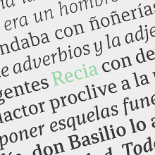 Recia. Un proyecto de Diseño gráfico y Tipografía de Carlos de Toro - 13.10.2015