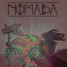 Portada NÓMADA (demo). Un proyecto de Ilustración tradicional y Diseño gráfico de Juls Benot - 30.09.2015