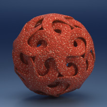 Esfera de estrellas entrelazadas de coral rojo. 3D projeto de Eduardo Maldonado Malo - 16.02.2014
