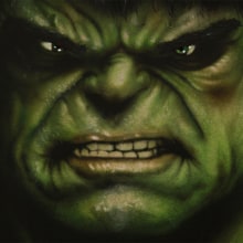 Lámina "Hulk". Projekt z dziedziny Trad, c, jna ilustracja,  Sztuki piękne i  Malarstwo użytkownika A Tu Arte - 18.10.2015