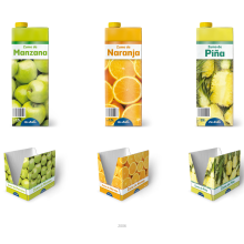 Linea de packaging zumos. Packaging project by Dani Obradó - 10.18.2015