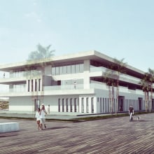 Puerto deportivo de Motril. 3D, Arquitetura, e Pós-produção fotográfica projeto de Victor Manuel Jimenez Sanchez - 31.07.2015