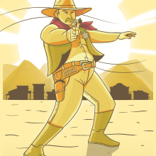 Cowboy. Un progetto di Illustrazione tradizionale di Javi Gil - 20.10.2015