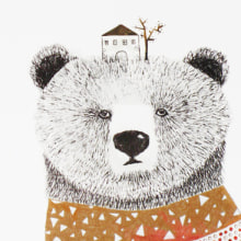 Mr. Bear, Mr. Deer & Mr. Fox. Ilustração tradicional projeto de edurne - 22.09.2013