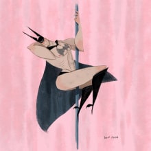 Estupido y sensual Batman. Traditional illustration, and Character Design project by David Pavón Benítez - 10.25.2015