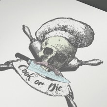 Cook Or Die. Un proyecto de Diseño, Ilustración tradicional, Br, ing e Identidad, Diseño gráfico y Serigrafía de David Castellà - 27.10.2015