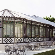 Restaurante_exterior_3d. Un proyecto de Arquitectura interior de Joaquin Ferrer Rel - 29.10.2015