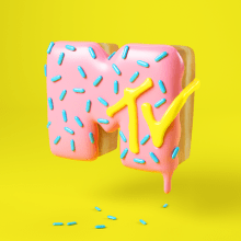 MTV  Logo. 3D, Direção de arte, e Tipografia projeto de CESS Studio - 02.11.2015