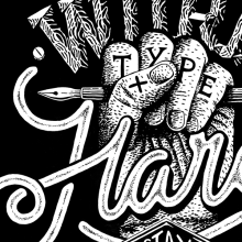 LETTER-INK · Video "Work Hard Stay Humble" . Traditional illustration, Screen Printing, T, and pograph project by Javi Bueno - 11.03.2015