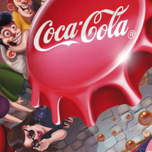 Coca-Cola | Press. Traditional illustration, Advertising, Art Direction, Character Design, and Graphic Design project by Hugo Gallo - 11.03.2015