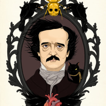 Edgar Allan Poe. Un projet de Illustration traditionnelle de Elia Sánchez Martín - 14.10.2015