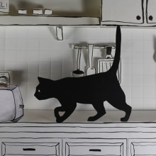 El Gato Negro y la tostadora. Animação, Direção de arte, e Artes plásticas projeto de ana vilar - 07.11.2015