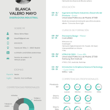 Curriculum Vitae. Un proyecto de Diseño gráfico de Blanca Valero Mayo - 03.11.2015