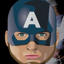 Avatar Capitán América. Ilustração tradicional, e Design gráfico projeto de Héctor Núñez Gómez - 10.11.2015