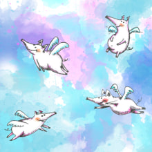 los cerdos también vuelan. Un proyecto de Ilustración tradicional de Laia Romero - 11.11.2014