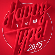 Happy New Type 2015. Design, Traditional illustration, 3D, T, and pograph project by Marc Urtasun - 12.30.2014