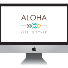 Logotipo Aloha. Een project van  Br, ing en identiteit y Grafisch ontwerp van Asier Pérez Subijana - 30.04.2015