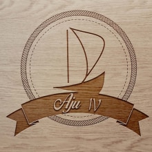 Sail boat Aju IV Logo. Graphic Design project by Sandra González Luna - 06.21.2015