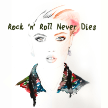 Rock ´n´Roll Never Dies (Aquarelle). Traditional illustration, Fashion, and Graphic Design project by Carla Villanueva - 11.18.2015