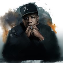Retrato digital. Jay-Z. Proyecto personal.. Ilustração tradicional, e Artes plásticas projeto de Naiara Castellanos - 20.11.2015