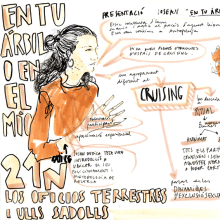 Live drawing "En tu árbol o en el mío". Traditional illustration, and Events project by Tonina Matamalas - 11.22.2015