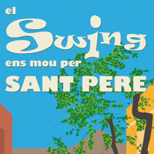 Diseño del cartel "El Swing ens mou per Sant Pere". . Design, Ilustração tradicional, Eventos, e Design gráfico projeto de llises - 20.11.2015