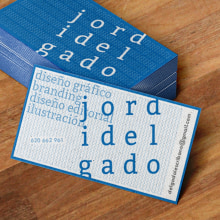 Tarjeta visita Jordi Delgado. Un proyecto de Br, ing e Identidad y Diseño gráfico de Jordi Delgado Escribano - 25.11.2015