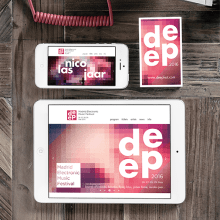 Identidad, cartelería y página web del DEEP Festival. Un proyecto de Diseño gráfico de Isa Romano - 27.09.2015