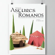 PROPUESTA CARTEL - ASTURES Y ROMANOS - ASTORGA. Design, Design gráfico, e Design de cenários projeto de David Miguélez López - 27.11.2015