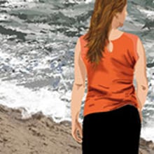 Ilustración digital. Paseo por la playa. Un proyecto de Ilustración tradicional de Carmen Ruiz Oliva - 29.11.2015