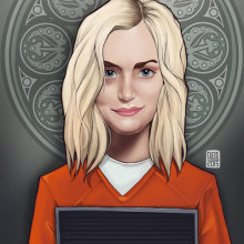 ORANGE IS THE NEW BLACK FANART . Design, Traditional illustration, Film, Video, TV, and Graphic Design project by Ale Michel - 11.29.2015