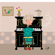Doña Josefa es mi Proyecto del curso Ilustración original de tu puño y tableta. Traditional illustration, and Comic project by Valentina Urdaneta Urdaneta - 11.30.2015