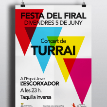 Fiesta del Firal 2015. Direção de arte, e Design gráfico projeto de Arnau Freixas Martín - 04.06.2015