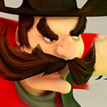 3D Cowboy. Un proyecto de Ilustración tradicional, 3D, Dirección de arte y Diseño de personajes de Gustavo Castellanos - 30.11.2015