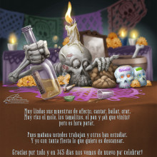 Dia de Muertos o "Se gasto". Un proyecto de Ilustración tradicional de Martin Mariano Hernandez Tena - 03.12.2015