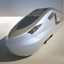 Modeling - Hogh speed train. 3D & Industrial Design project by Alex Echard - 12.03.2015
