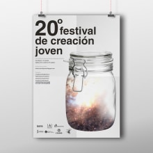 Diseño cartel 20º Festival Creación Joven. Un proyecto de Diseño, Publicidad y Eventos de Ana Arias Vaquerizo - 14.12.2015