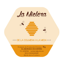 Logosímbolo y etiqueta La Mielera. Br e ing e Identidade projeto de Rocío González - 19.11.2015