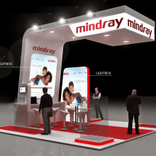 Stands Mindray Propet e  Internacional. Un progetto di Pubblicità, 3D, Br, ing, Br, identit e Eventi di Quique Cestrilli - 13.12.2014